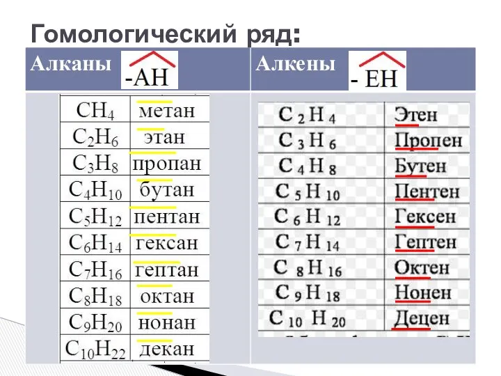 Гомологический ряд: