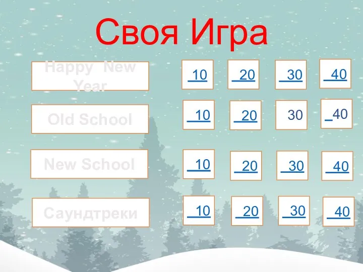 Своя Игра Happy New Year New School Old School Саундтреки 30