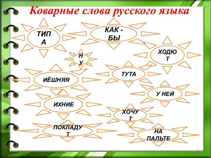 Коварные слова русского языка ТИПА КАК - БЫ ИЁШНЯЯ ХОДЮТ ТУТА