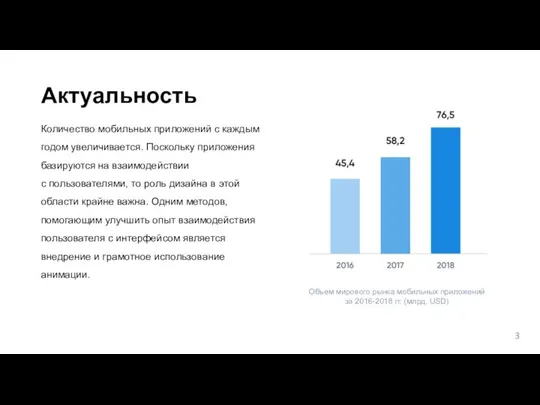 Актуальность Количество мобильных приложений с каждым годом увеличивается. Поскольку приложения базируются