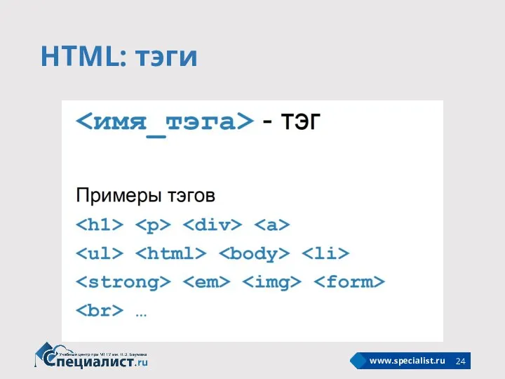 HTML: тэги