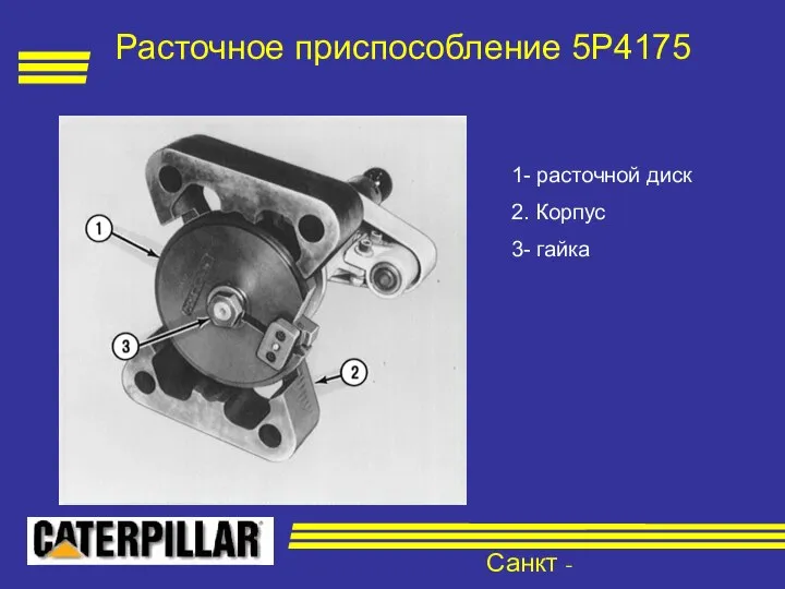 Санкт - Петербург Расточное приспособление 5Р4175 1- расточной диск 2. Корпус 3- гайка