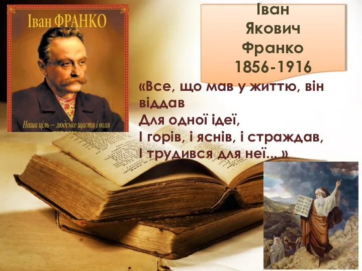 Іван Якович Франко 1856-1916 «Все, що мав у життю, він віддав