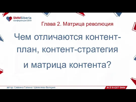 Глава 2. Матрица революция Чем отличаются контент-план, контент-стратегия и матрица контента?