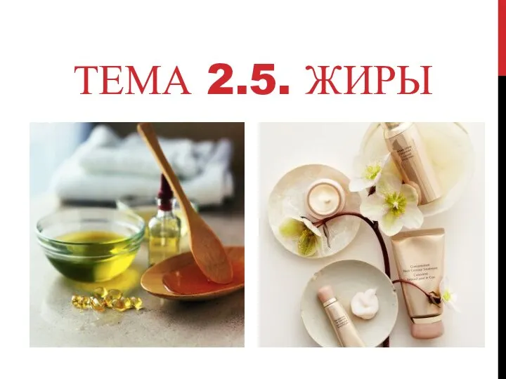 ТЕМА 2.5. ЖИРЫ