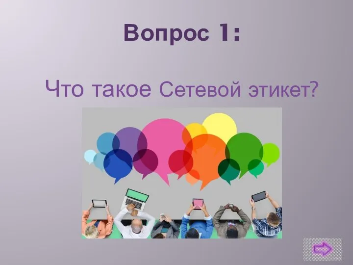 Вопрос 1: Что такое Сетевой этикет?