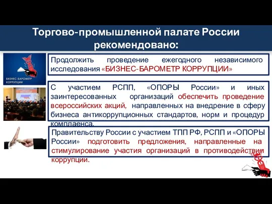 Торгово-промышленной палате России рекомендовано: С участием РСПП, «ОПОРЫ России» и иных