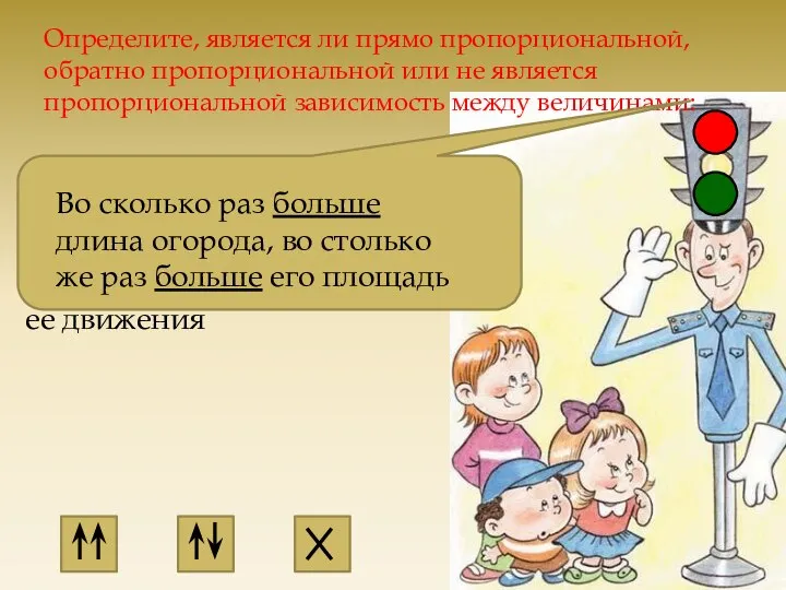 Определите, является ли прямо пропорциональной, обратно пропорциональной или не является пропорциональной