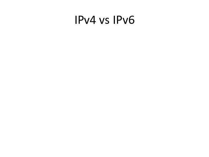 IPv4 vs IPv6