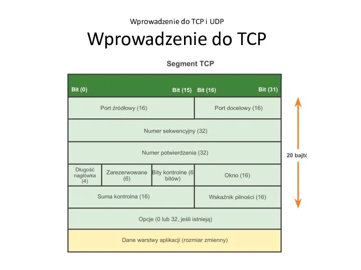 Wprowadzenie do TCP i UDP Wprowadzenie do TCP