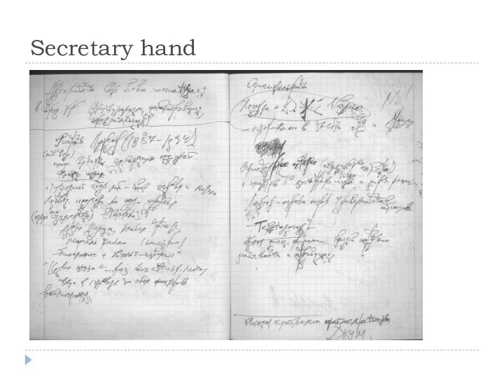 Secretary hand