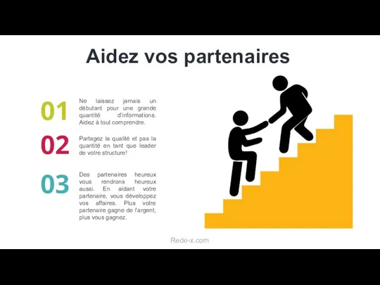 Aidez vos partenaires 01 02 Ne laissez jamais un débutant pour