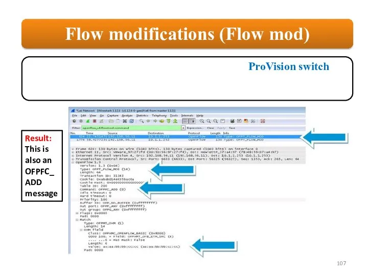 Result: This is also an OFPFC_ADD message