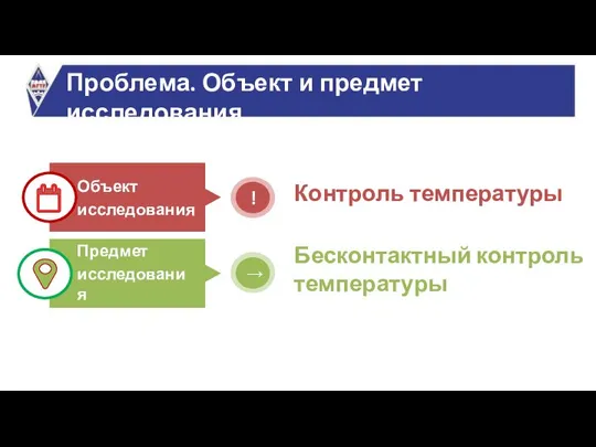 Проблема. Объект и предмет исследования