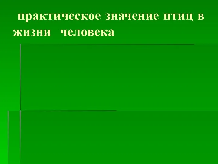 практическое значение птиц в жизни человека