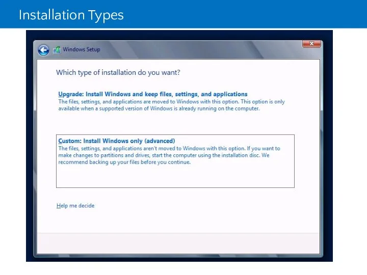 Installation Types