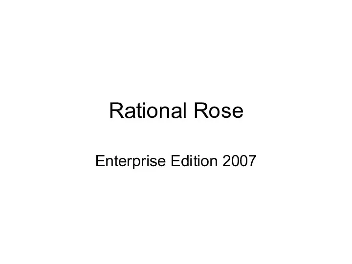 Rational Rose Enterprise Edition 2007