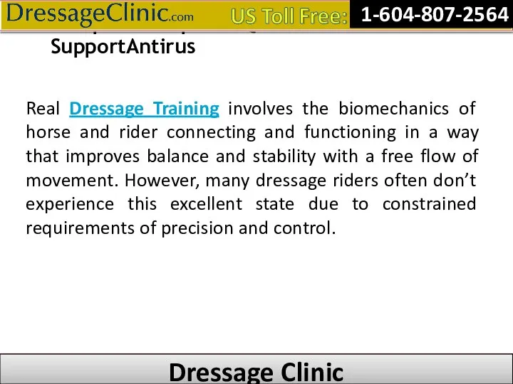 Complete Help and QuickBooks SupportAntirus Real Dressage Training involves the biomechanics