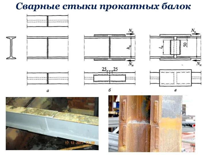 Сварные стыки прокатных балок