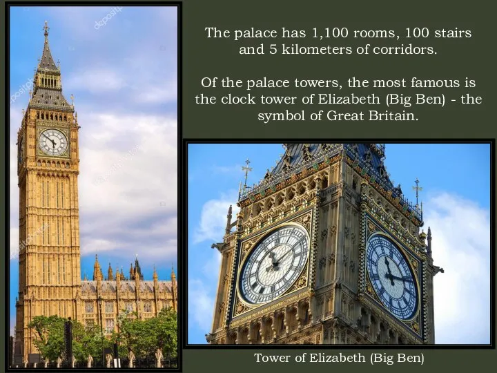 The palace has 1,100 rooms, 100 stairs and 5 kilometers of