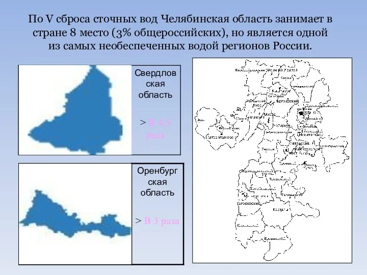 По V сброса сточных вод Челябинская область занимает в стране 8