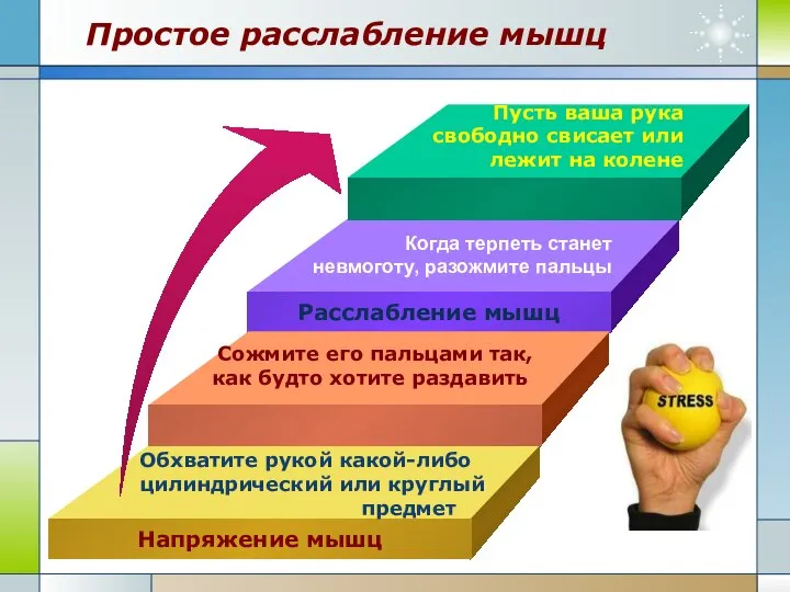 Простое расслабление мышц Когда терпеть станет невмоготу, разожмите пальцы