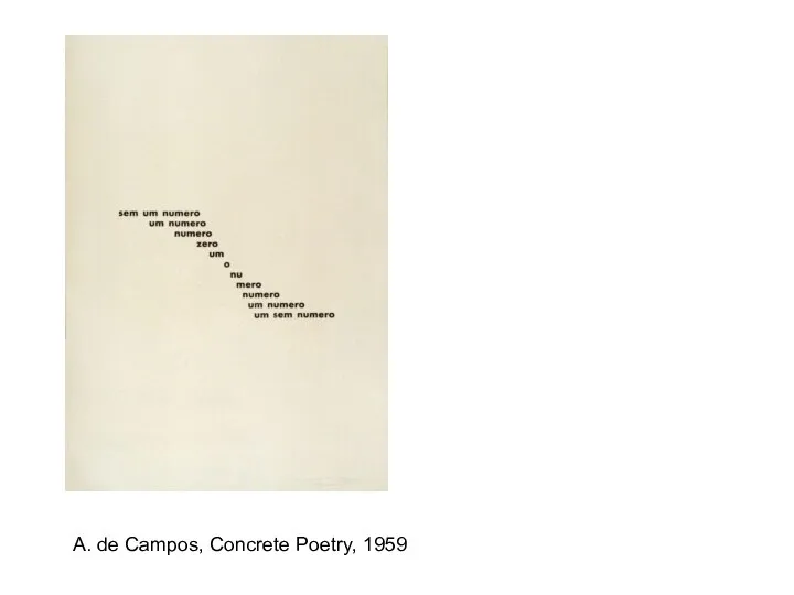 A. de Campos, Concrete Poetry, 1959