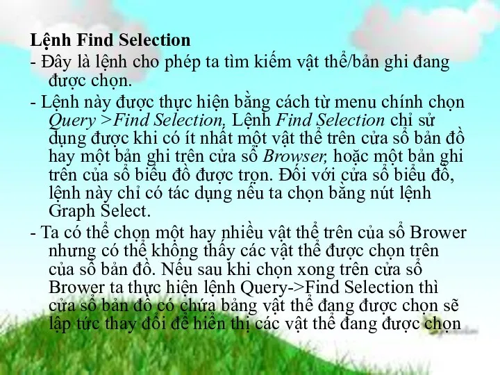 Lệnh Find Selection - Đây là lệnh cho phép ta tìm