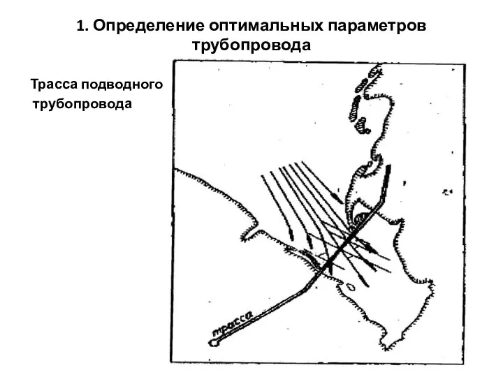 1. Определение оптимальных параметров трубопровода Трасса подводного трубопровода