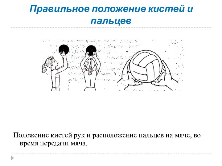 Правильное положение кистей и пальцев Положение кистей рук и расположение пальцев