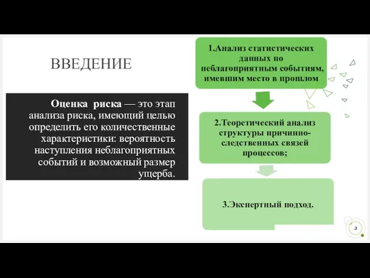 Оценка риска — это этап анализа риска, имеющий целью определить его