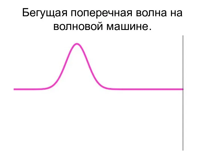 Бегущая поперечная волна на волновой машине.