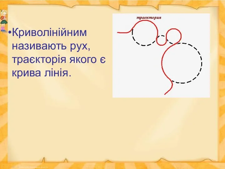 Криволінійним називають рух, траєкторія якого є крива лінія.