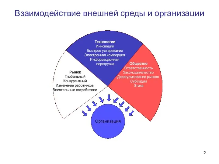 Взаимодействие внешней среды и организации