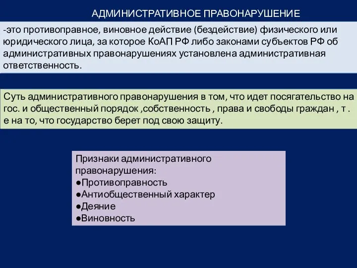 АДМИНИСТРАТИВНОЕ ПРАВОНАРУШЕНИЕ -это противоправное, виновное действие (бездействие) физического или юридического лица,