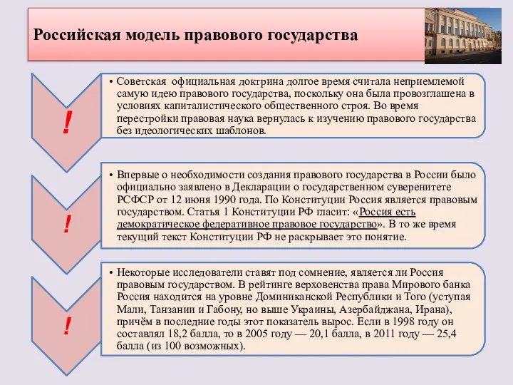 Российская модель правового государства