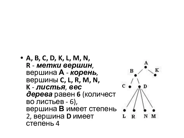 A, B, C, D, K, L, M, N, R - метки