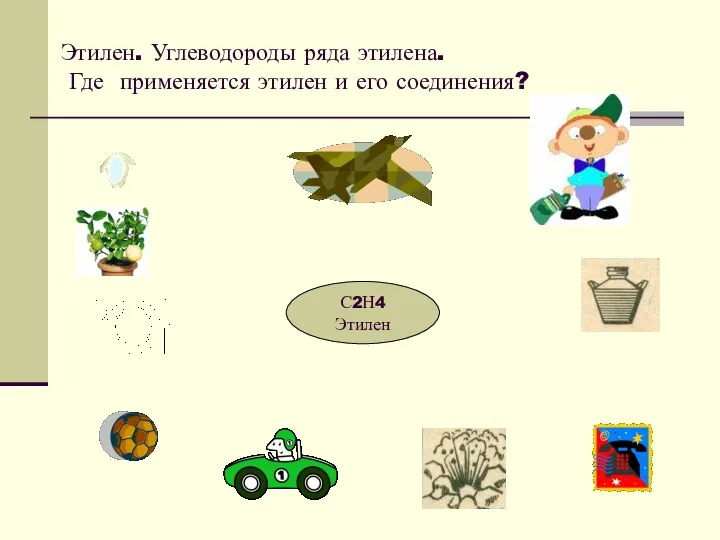 Этилен. Углеводороды ряда этилена. Где применяется этилен и его соединения? С2Н4 Этилен