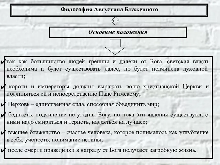 Основные положения так как большинство людей грешны и далеки от Бога,