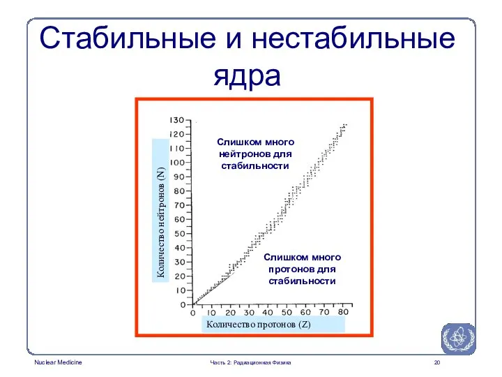 Стабильные и нестабильные ядра Слишком много нейтронов для стабильности Слишком много