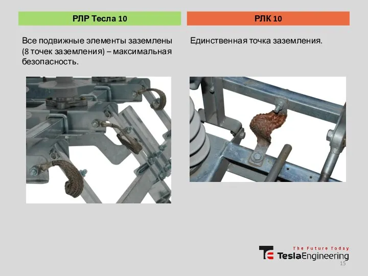РЛР Тесла 10 РЛК 10 Все подвижные элементы заземлены (8 точек