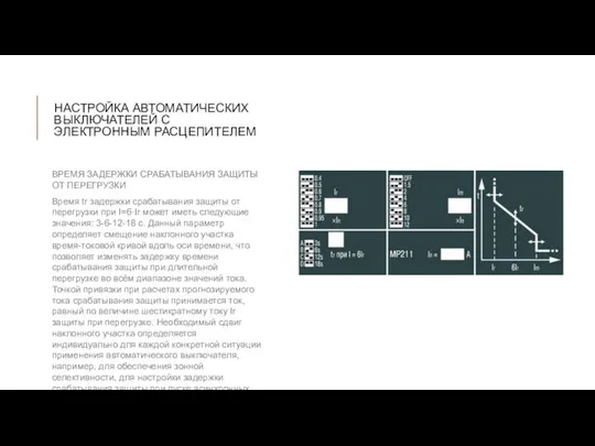 НАСТРОЙКА АВТОМАТИЧЕСКИХ ВЫКЛЮЧАТЕЛЕЙ С ЭЛЕКТРОННЫМ РАСЦЕПИТЕЛЕМ ВРЕМЯ ЗАДЕРЖКИ СРАБАТЫВАНИЯ ЗАЩИТЫ ОТ