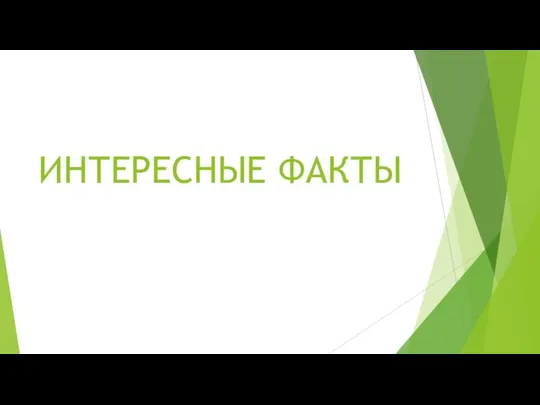 ИНТЕРЕСНЫЕ ФАКТЫ