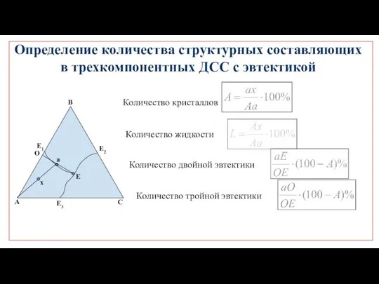 Определение количества структурных составляющих в трехкомпонентных ДСС с эвтектикой