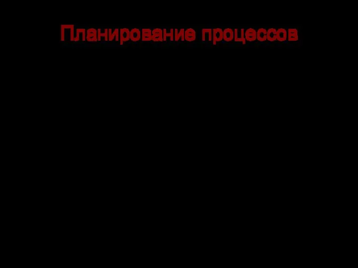 Планирование процессов Когда процесс переводится из состояния исполнение в состояние закончил