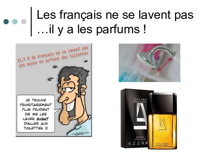 Les français ne se lavent pas …il y a les parfums !