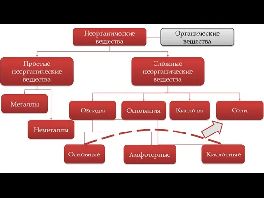 Сложные неорганические вещества Оксиды Основания Кислоты Соли Основные Амфотерные Кислотные Простые