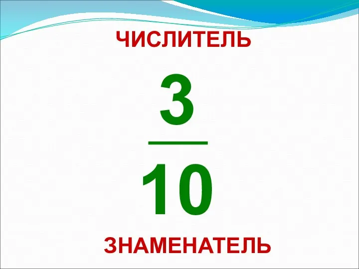 3 10 ЧИСЛИТЕЛЬ ЗНАМЕНАТЕЛЬ