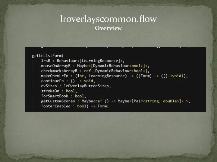 lroverlayscommon.flow Overview