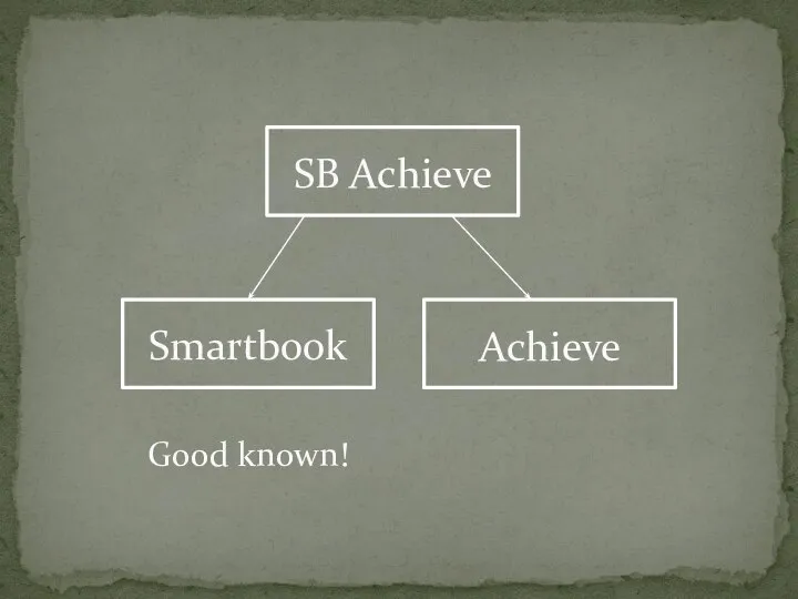 Smartbook Achieve SB Achieve Good known!